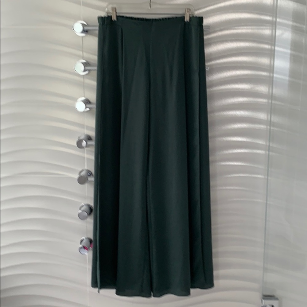 Zara forest green palazzo pants
